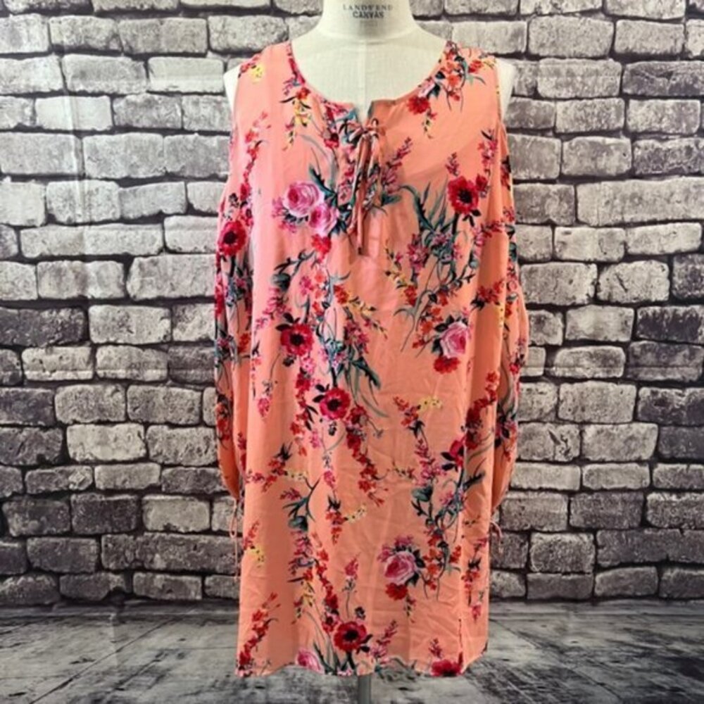 Boutique NWT Multicolored Cold Shoulder Dress Size 3X
